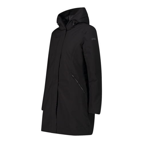 WOMAN COAT FIX HOOD