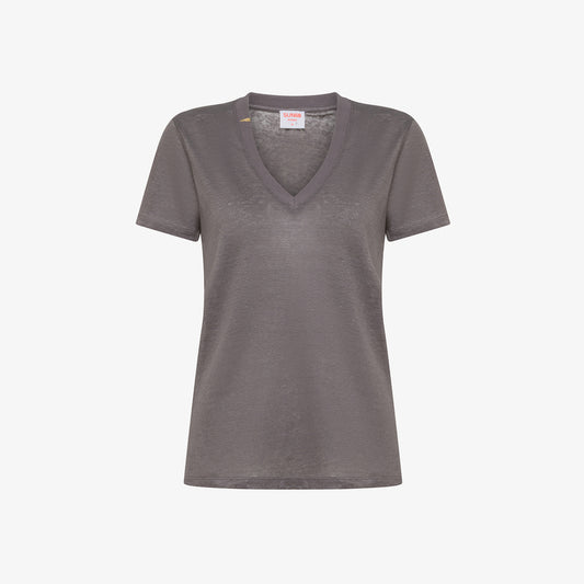 T-SHIRT V NECK LINEN