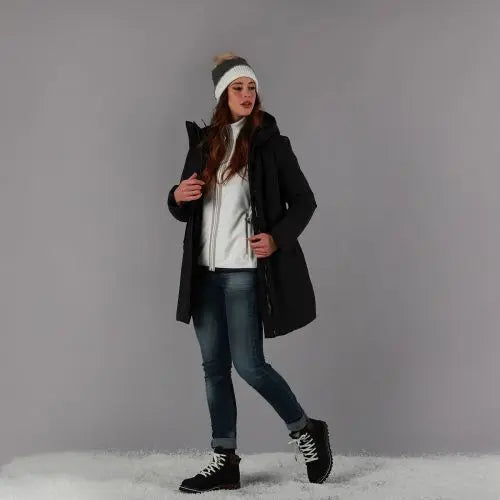 WOMAN PARKA FIX HOOD - FiniSport